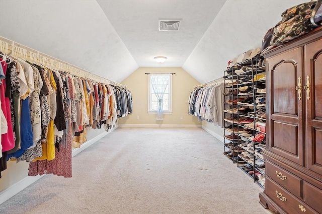 2 Rich Rd, Milford, MA 01757 - spacious closet featuring vaulted ceiling, carpet flooring, and visible vents