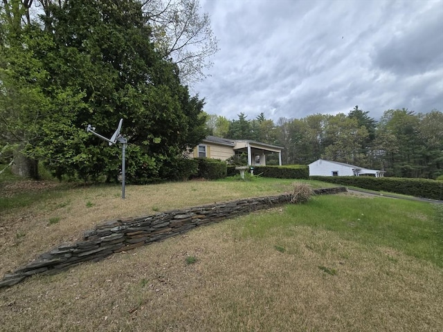 view of grassy yard