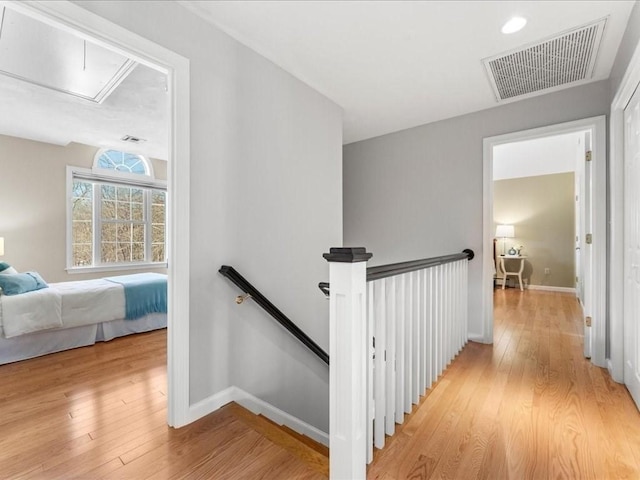 hallway featuring light hardwood / wood-style floors