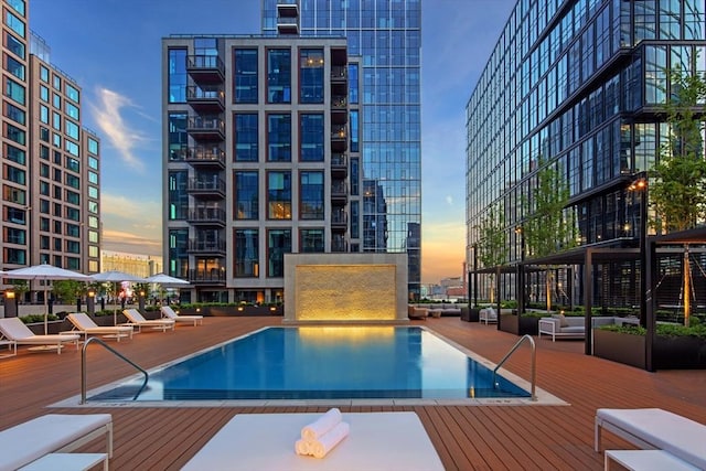 133 Seaport Blvd Unit 823, Boston, MA 02210 - community pool with a deck and a view of city