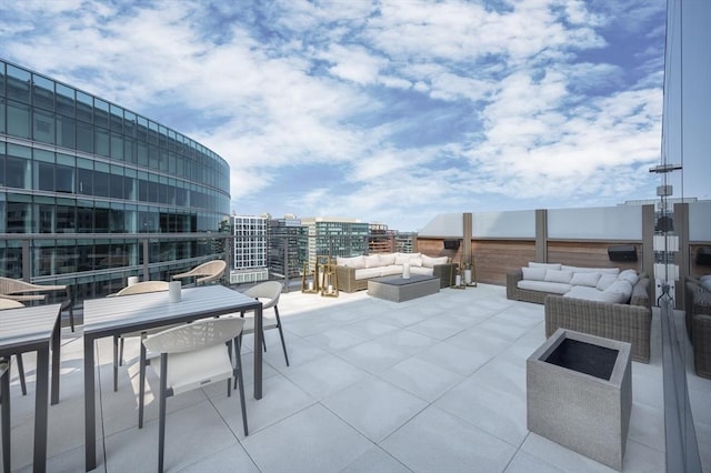 133 Seaport Blvd Unit 823, Boston, MA 02210 - view of patio / terrace featuring outdoor lounge area