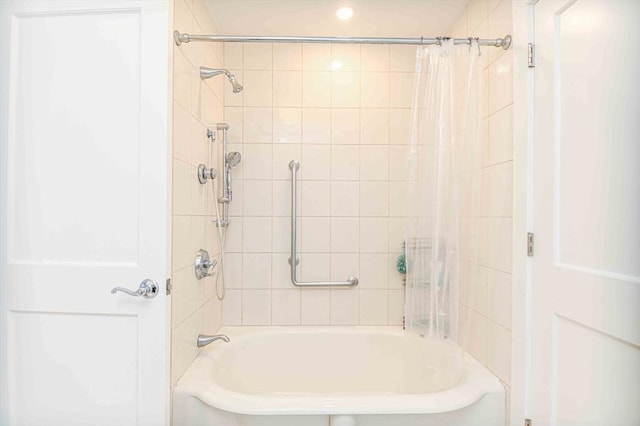 full bathroom with shower / bath combo