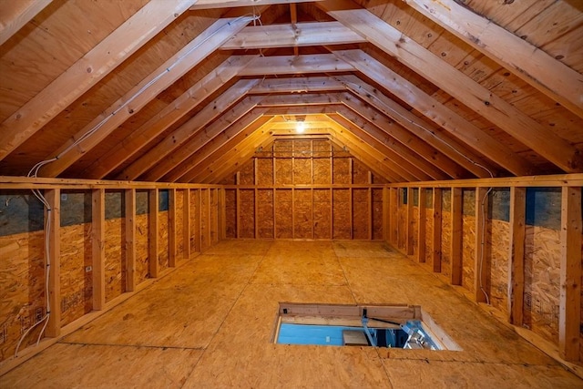 view of attic