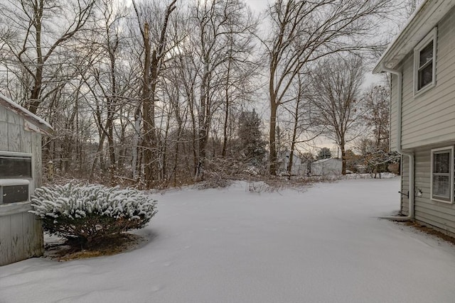 view of snowy yard