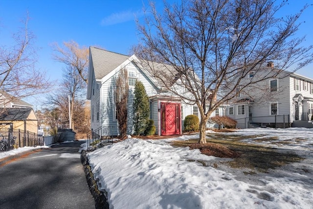 view of front of property with fence