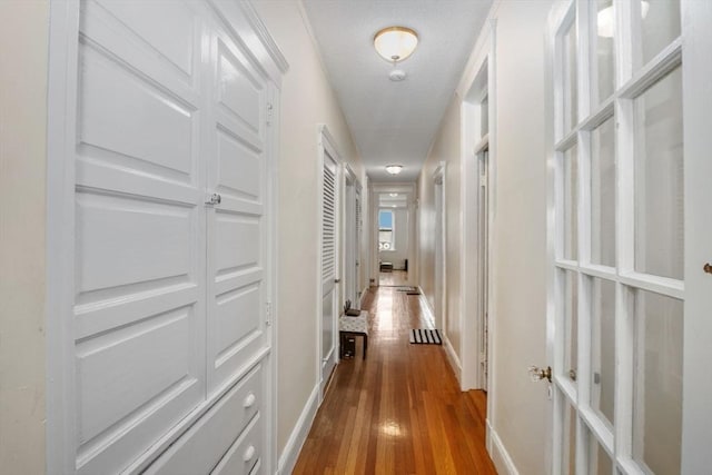 132 Sewall Ave Unit B, Brookline, MA 02446 - corridor featuring baseboards and dark wood-type flooring