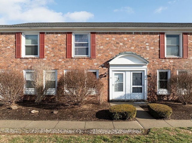 view of front of property with french doors