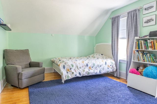 103 Maple Rd, Longmeadow, MA 01106 - bedroom with wood finished floors, vaulted ceiling, and baseboards