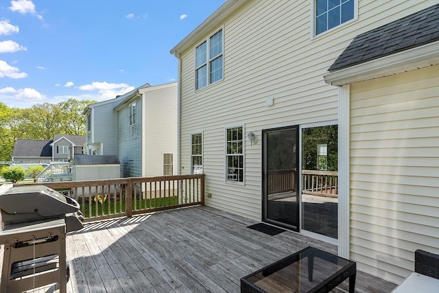 view of wooden deck