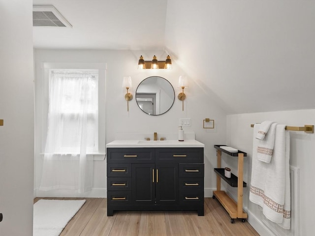 34 Rockland St, Melrose, MA 02176 - bathroom featuring vanity and wood finished floors