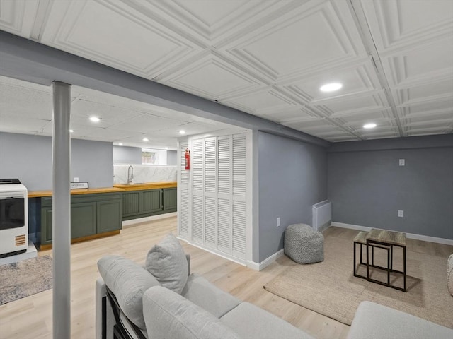 34 Rockland St, Melrose, MA 02176 - living room with recessed lighting and light wood finished floors