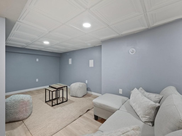 34 Rockland St, Melrose, MA 02176 - living room featuring wood finished floors and recessed lighting