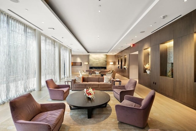 580 Washington St Unit 1214, Boston, MA 02111 - lobby featuring wood walls