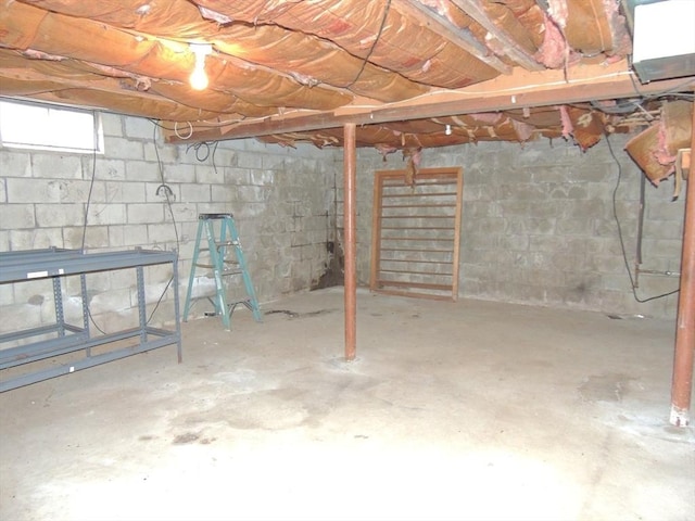 view of basement