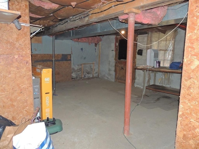 view of basement