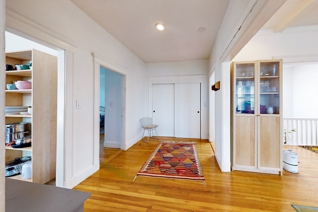 entrance foyer featuring hardwood / wood-style flooring