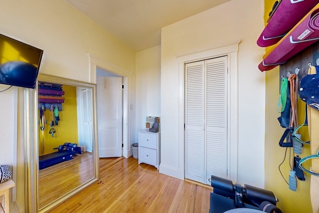 interior space with light wood-type flooring