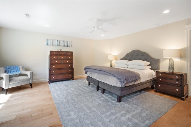 2 Nikkis Way, Hadley, MA 01035 - bedroom with light wood-type flooring, recessed lighting, and ceiling fan