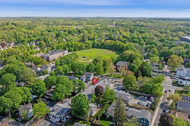 16 Green St Unit 11, Ipswich, MA 01938 - aerial view of property's location featuring a forest and nearby suburban area