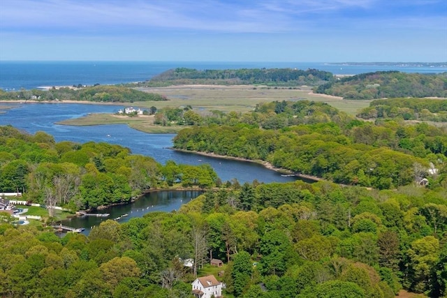 16 Green St Unit 11, Ipswich, MA 01938 - view of property location with a nearby body of water and a heavily wooded area