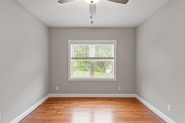 295 Sewall St Unit 295, Boylston, MA 01505 - empty room with light wood-type flooring, a ceiling fan, and baseboards