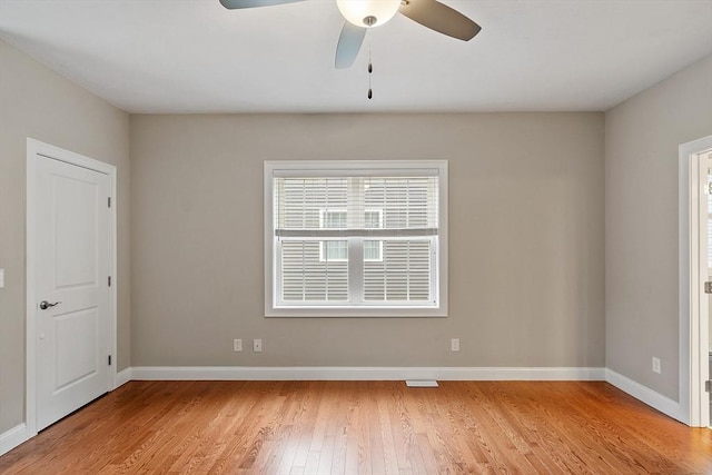 295 Sewall St Unit 295, Boylston, MA 01505 - empty room with light wood-style flooring, baseboards, and a ceiling fan