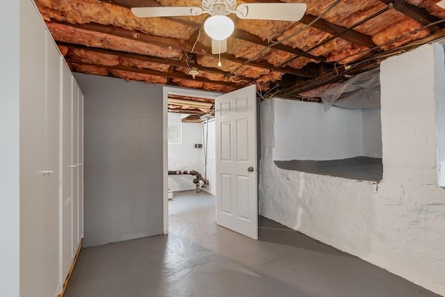 21 Ames, Lynn, MA 01905 - below grade area featuring ceiling fan
