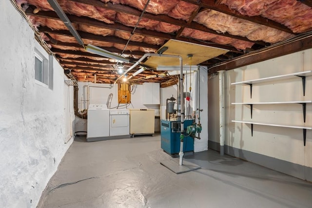 21 Ames, Lynn, MA 01905 - unfinished basement with washer and dryer and a heating unit