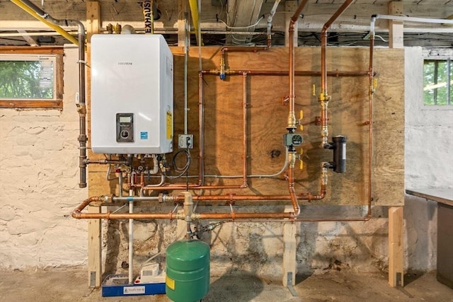 utilities featuring tankless water heater