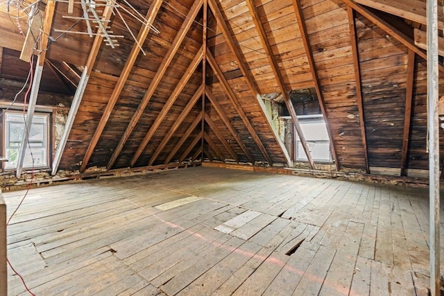 view of attic