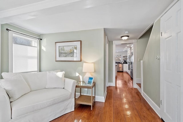 living room featuring hardwood / wood-style floors