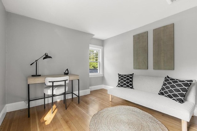 235 Groton Rd, Chelmsford, MA 01863 - office area with baseboards and hardwood / wood-style flooring