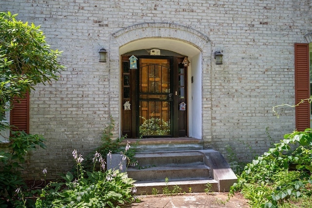 217 Grove St, Paxton, MA 01612 - doorway to property with brick siding