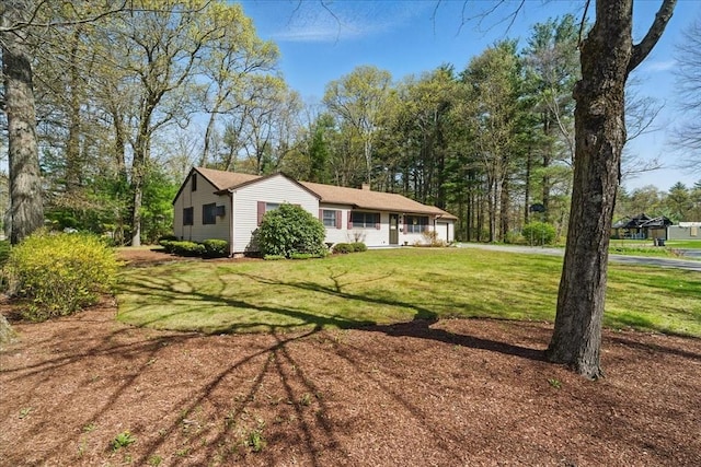 exterior space with a garage