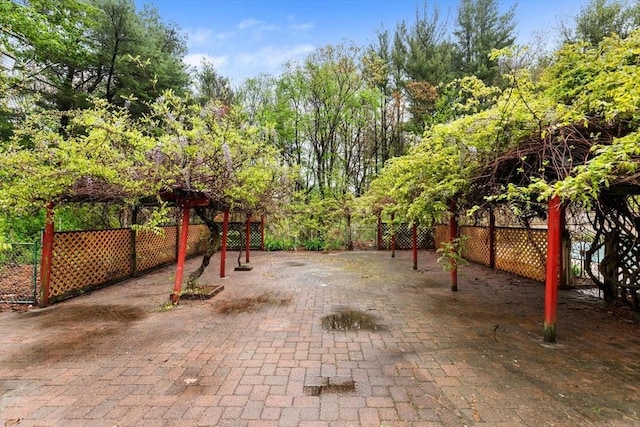 view of patio / terrace with fence