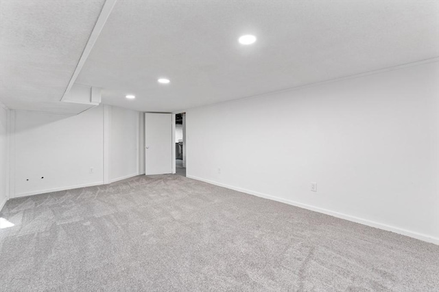 interior space with light colored carpet