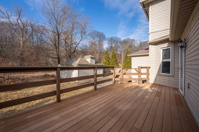 view of wooden deck