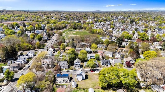 drone / aerial view with a residential view