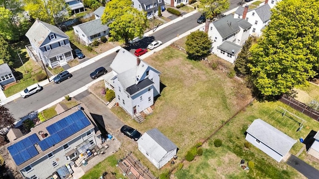 bird's eye view with a residential view