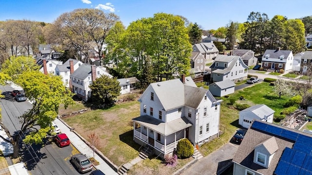drone / aerial view featuring a residential view