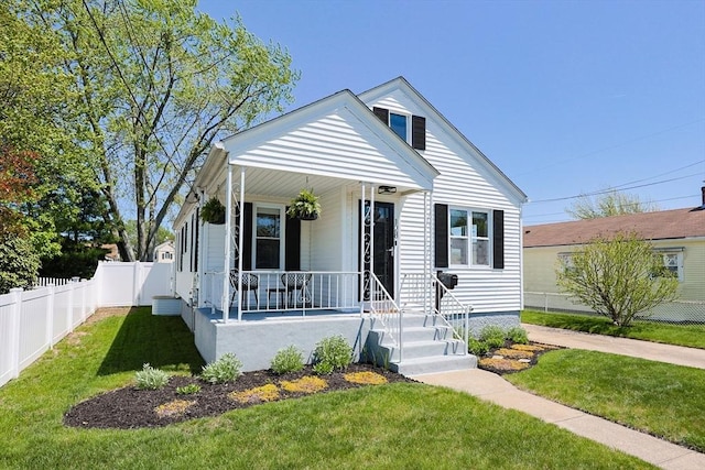 bungalow featuring a porch