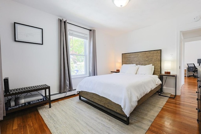 bedroom featuring wood finished floors