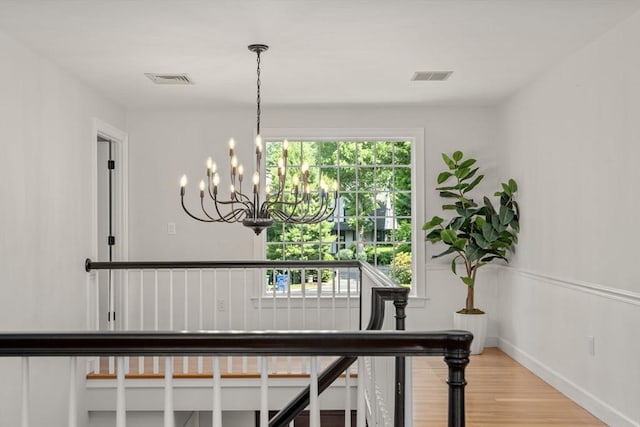 4 Country Way, Hopkinton, MA 01748 - stairway with a chandelier and wood finished floors