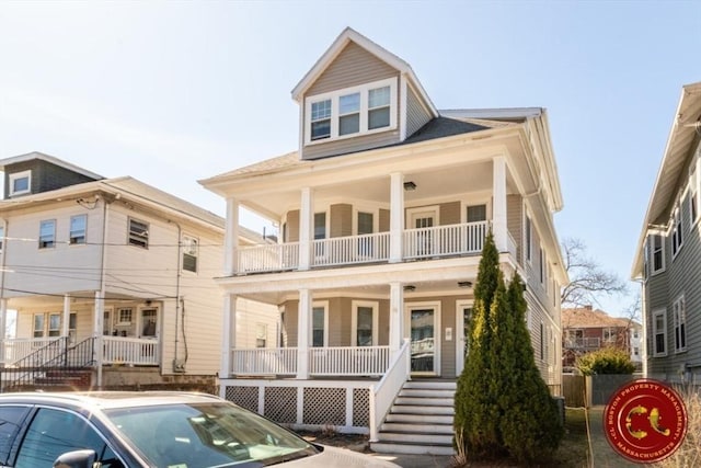 view of front facade with a porch