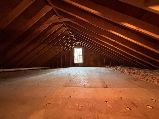 view of attic