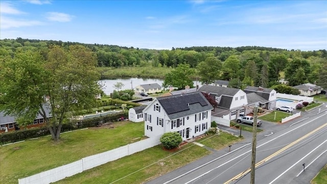 701 Nashua Rd, Dracut, MA 01826 - aerial view of a nearby body of water and a heavily wooded area