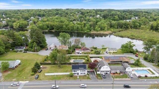 701 Nashua Rd, Dracut, MA 01826 - drone / aerial view of a large body of water and a heavily wooded area