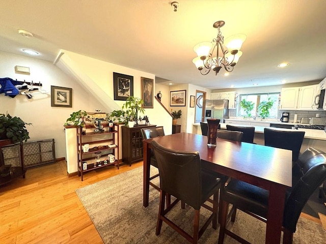66 Schooner Lndg Unit 66, Hampton, NH 03842 - dining space with a chandelier, light wood finished floors, and recessed lighting