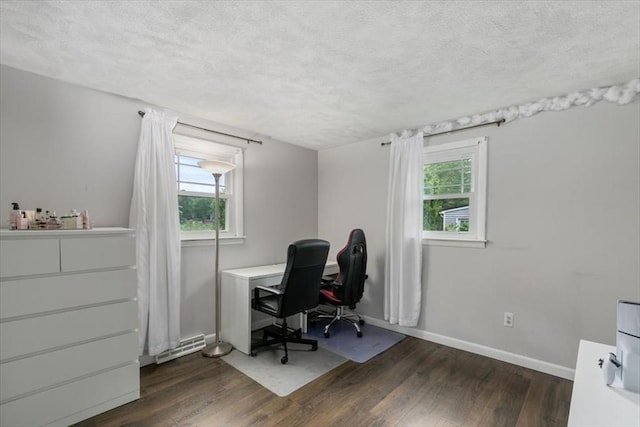 30 Shawnee, Pepperell, MA 01463 - office with dark wood finished floors, a textured ceiling, and healthy amount of natural light