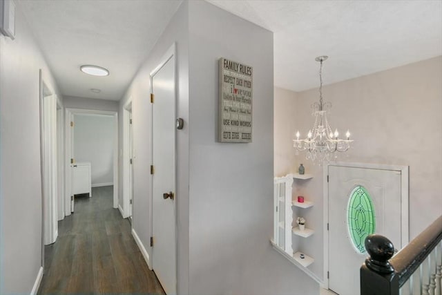 30 Shawnee, Pepperell, MA 01463 - hallway featuring wood finished floors and a chandelier